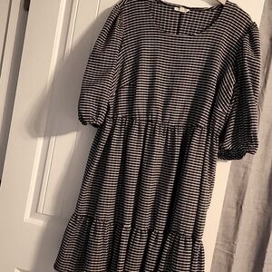 Black & White Plaid Dress
